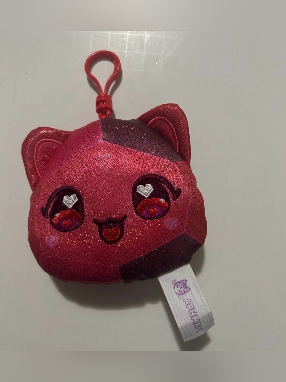 Aphmau MeeMeows Ruby Cat Plush Backpack Clip On Keychain